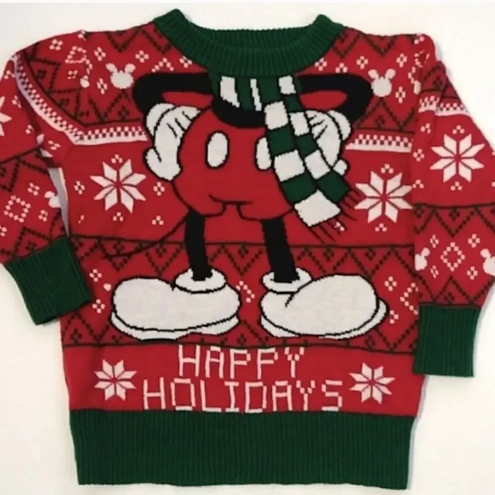 Disney VTG Mickey‎ Mouse Knit Sweater with Printed Fleece Pants Size 12M